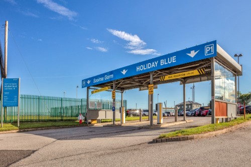 Entrance to Holiday Blue Car Park at Cork Airport