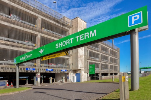 Entrance to the Short Term Car Park at Cork Airport